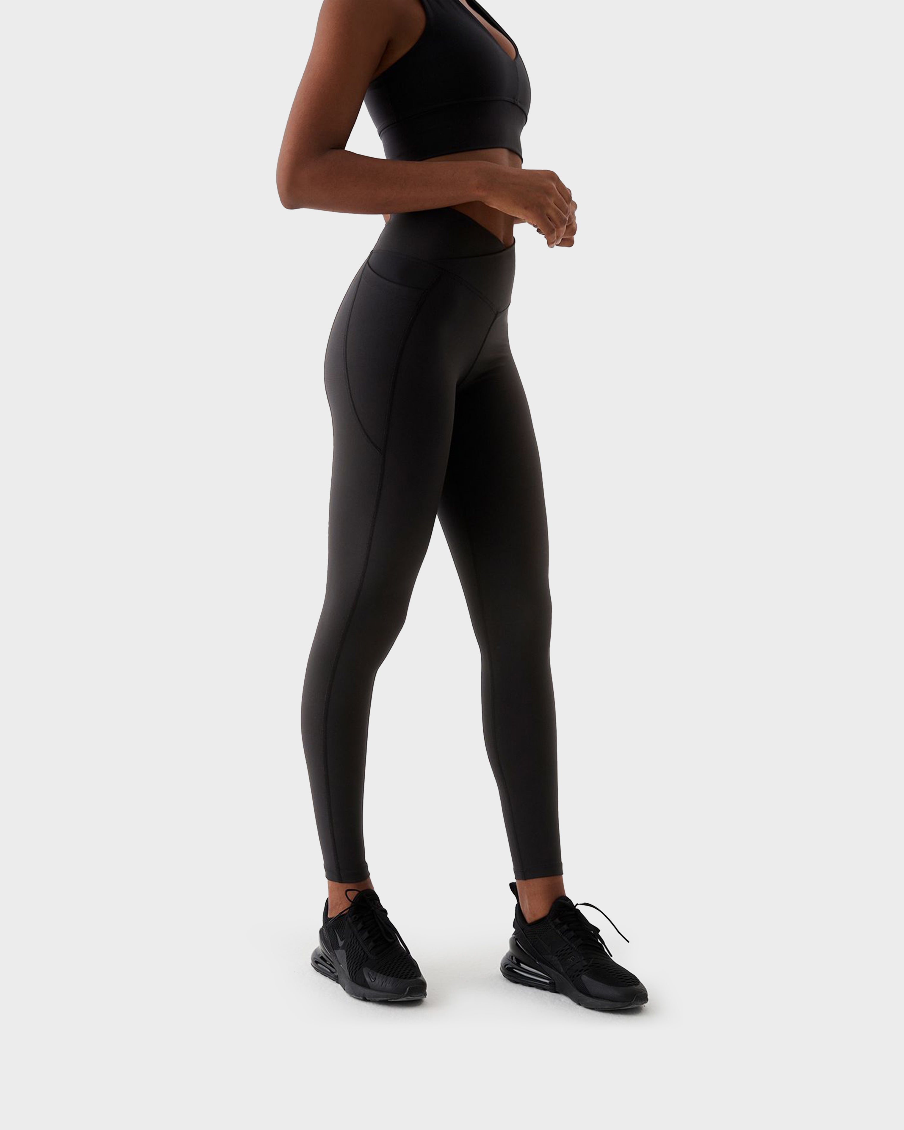 ADELE V BELT SPORTS LEGGINGS BLACK