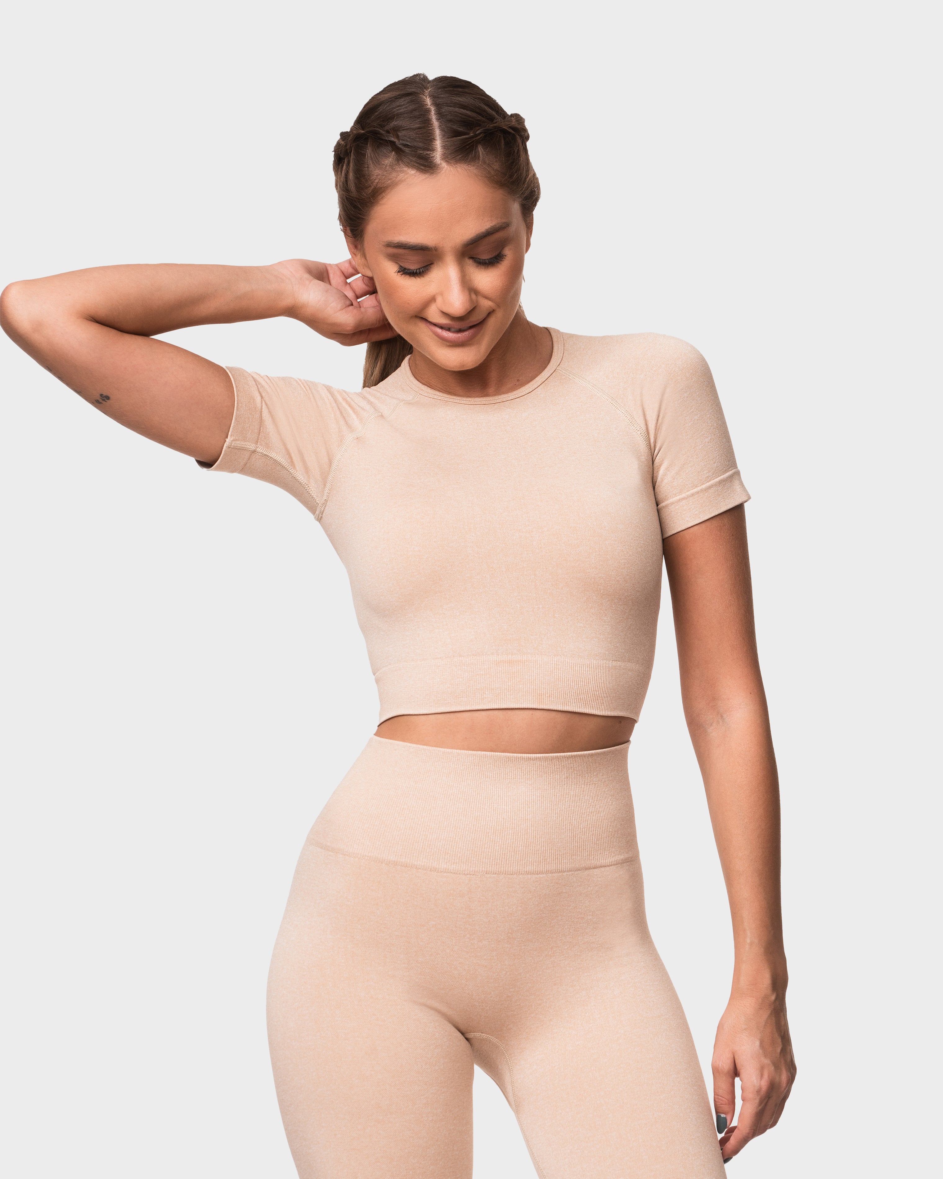 SEAMLESS SHORT SLEEVE SPORTS CROP TOP VIZON