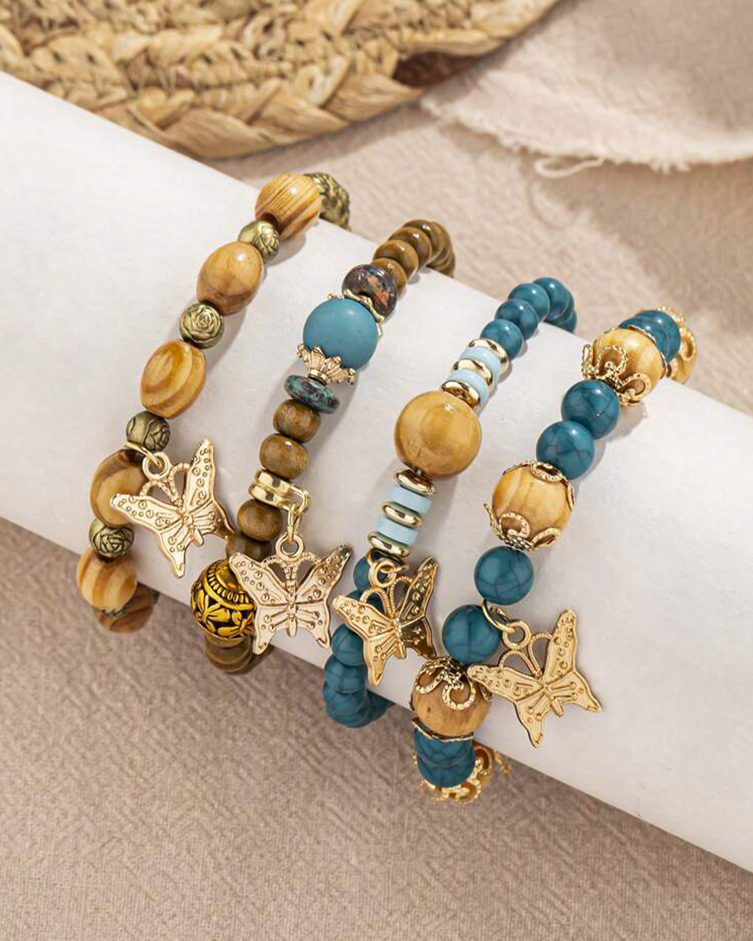 4Pcs BOHEMIAN BUTTERFLY BRACELETS