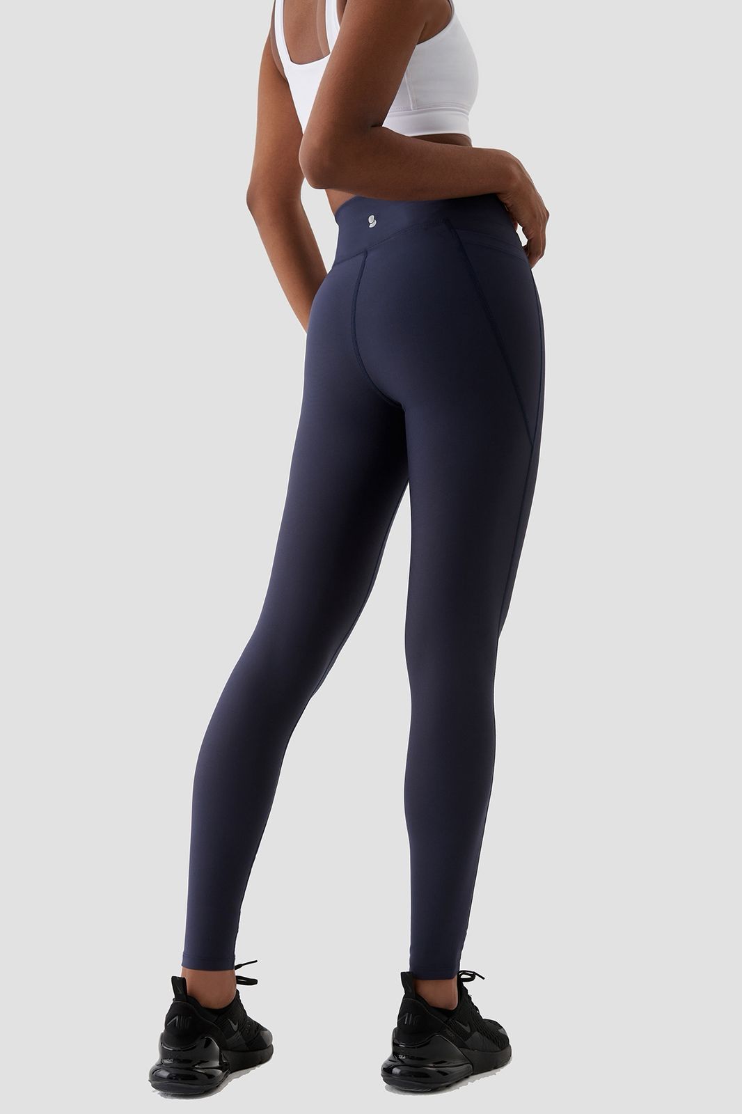 ADELE V BELT SPORTS LEGGINGS NAVY BLUE