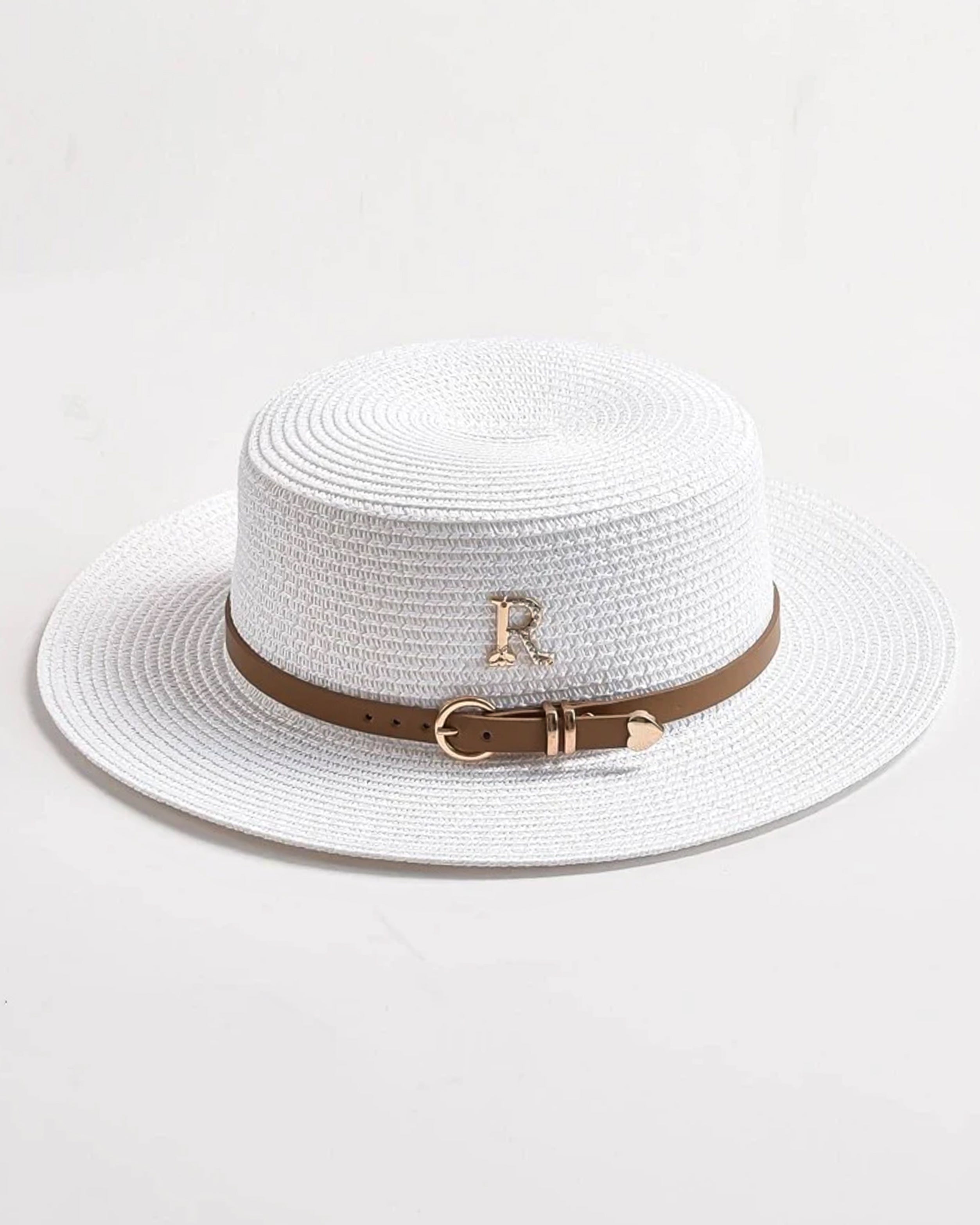 VACATION WHITE STRAW HAT