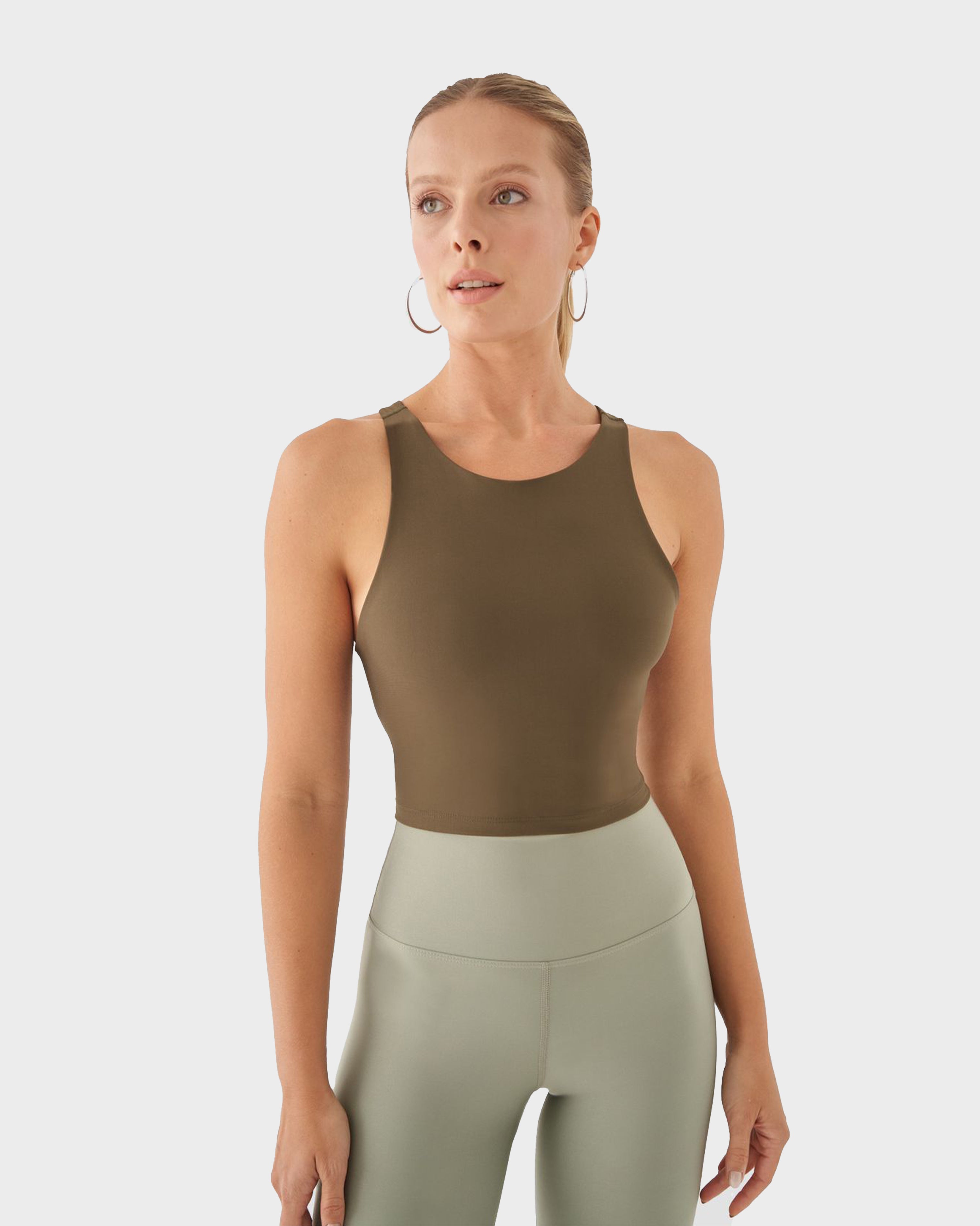 JANE MEDIUM SUPPORT SPORTS BRA KHAKI