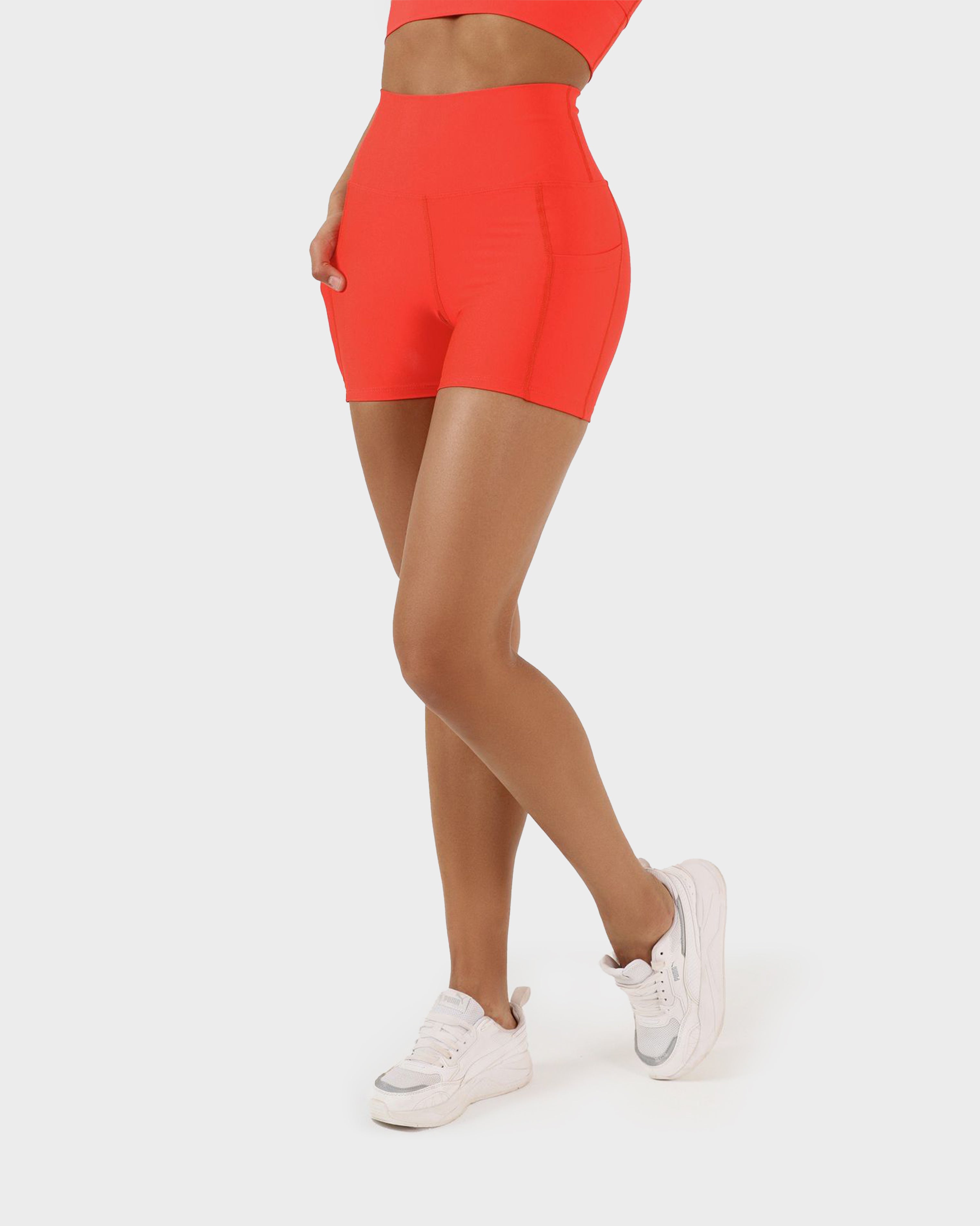 GINA POCKET SHORT TIGHTS VERMILION