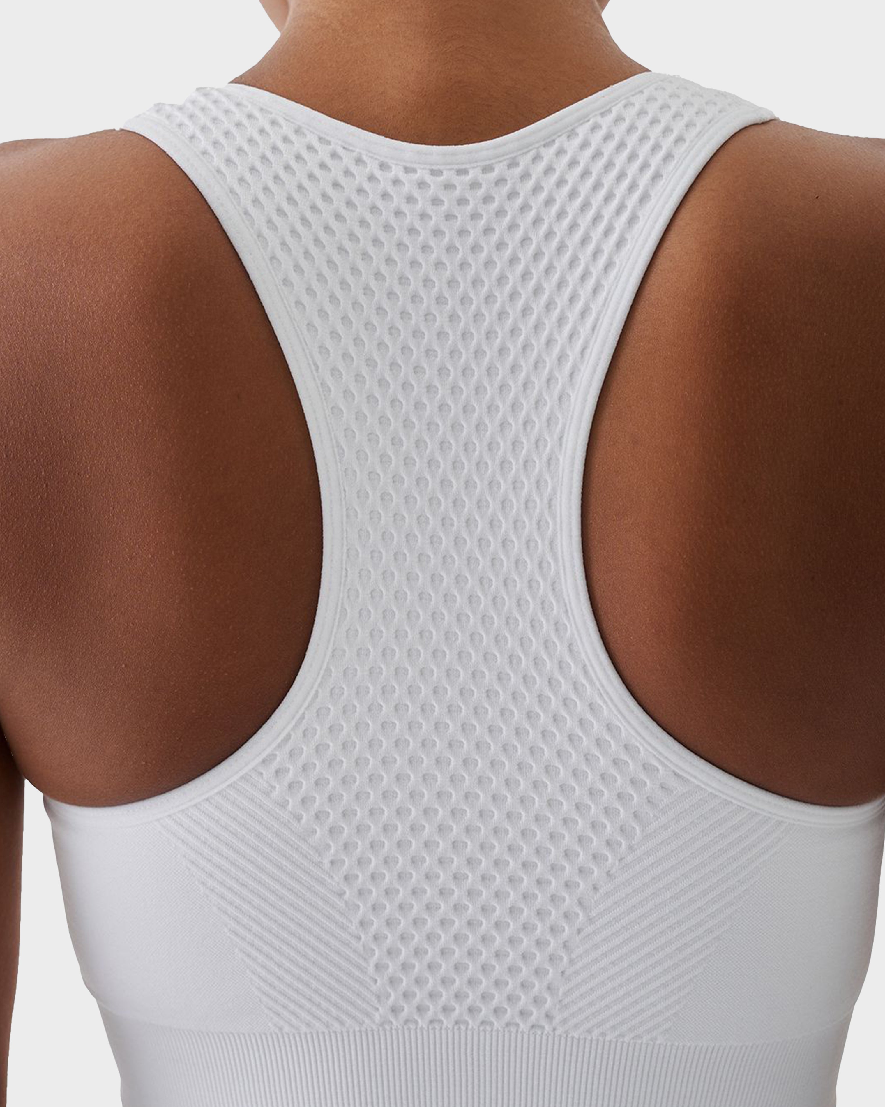 RHEA SEAMLESS SPORTS BRA WHITE