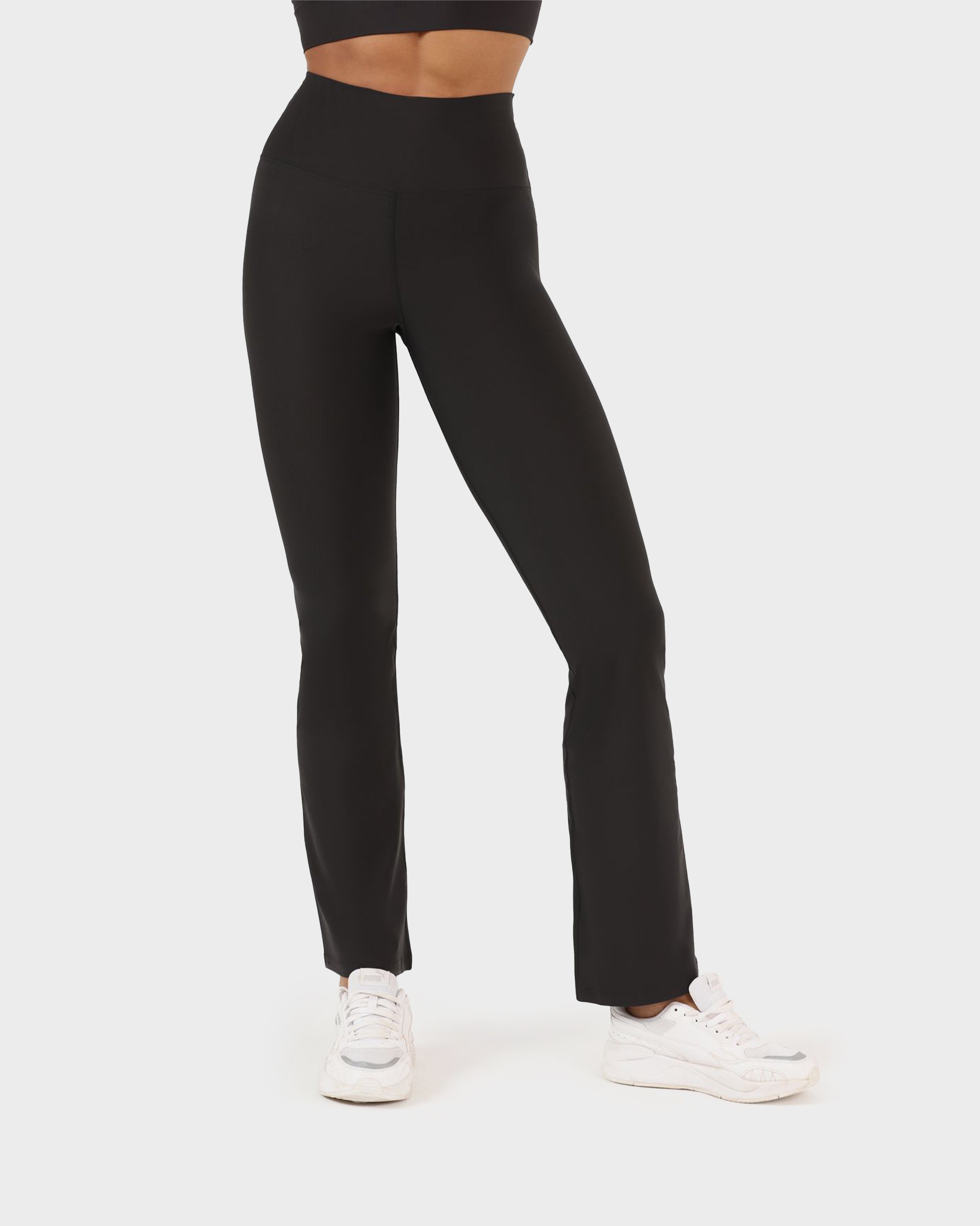 NICHOLE FLARE SPORTS TIGHTS PANTS BLACK