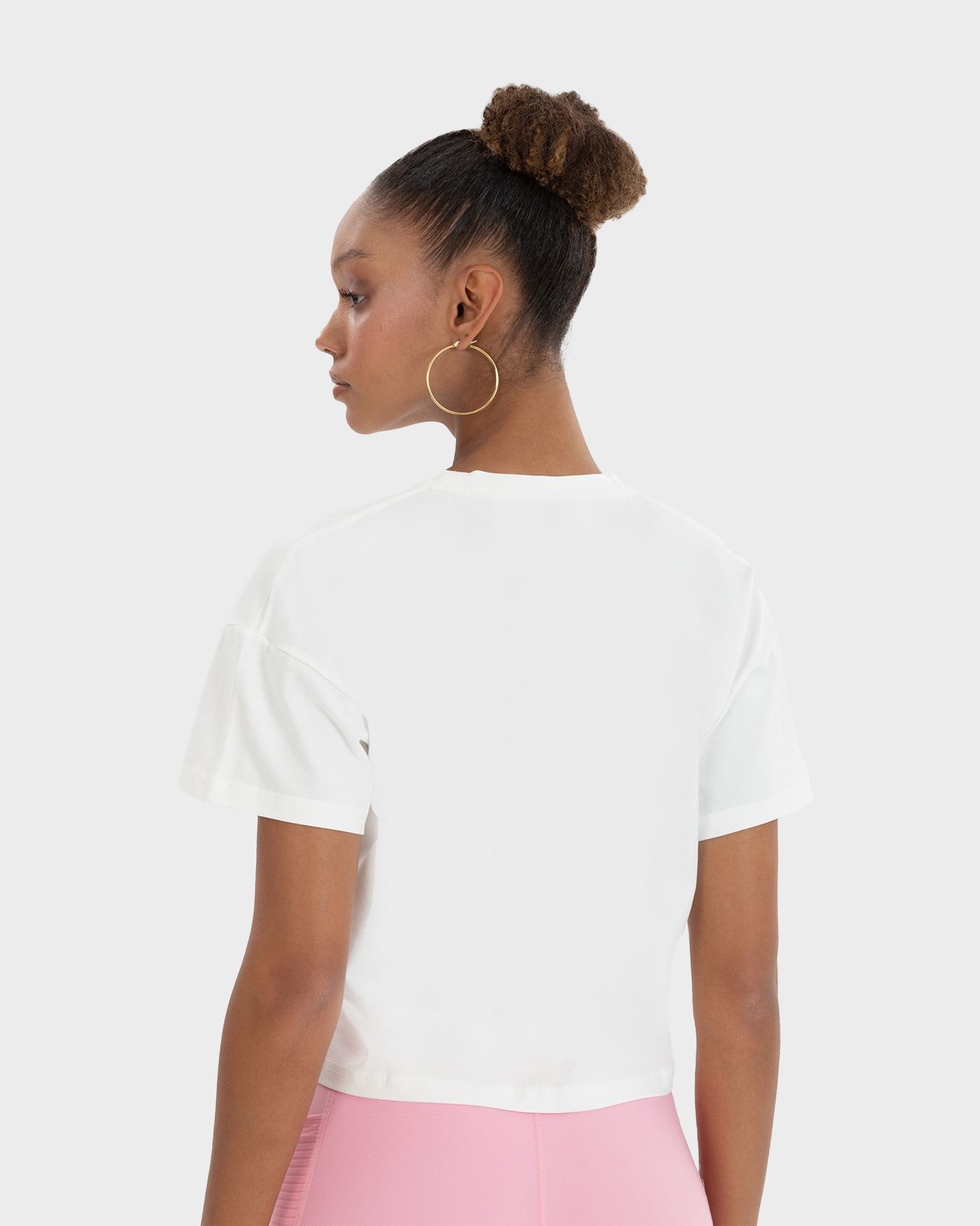 LILY WOMEN’S OVERSIZE CROP T-SHIRT ECRU