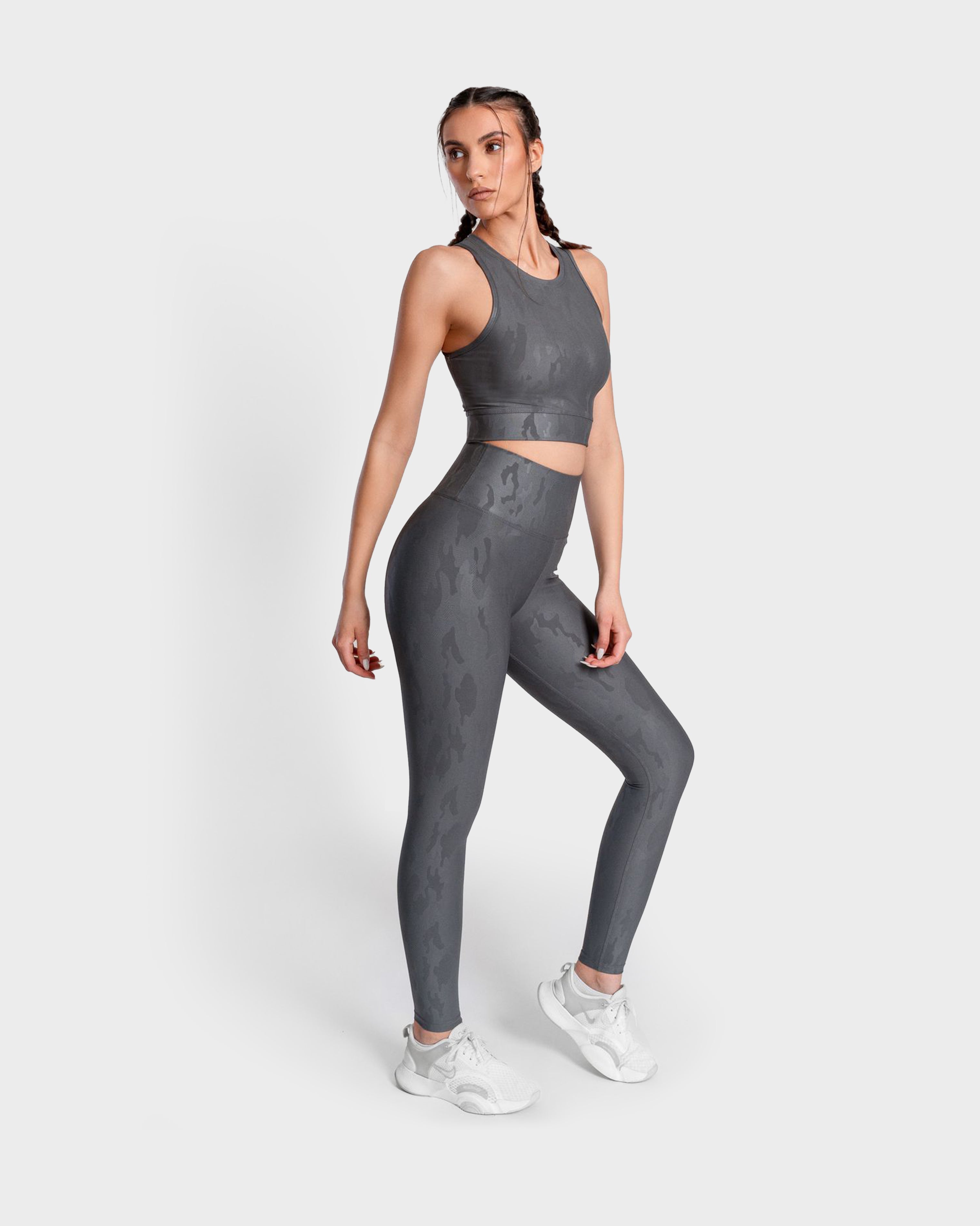 KHAITE CAMOUFLAGE SPORTS LEGGING D.GREY