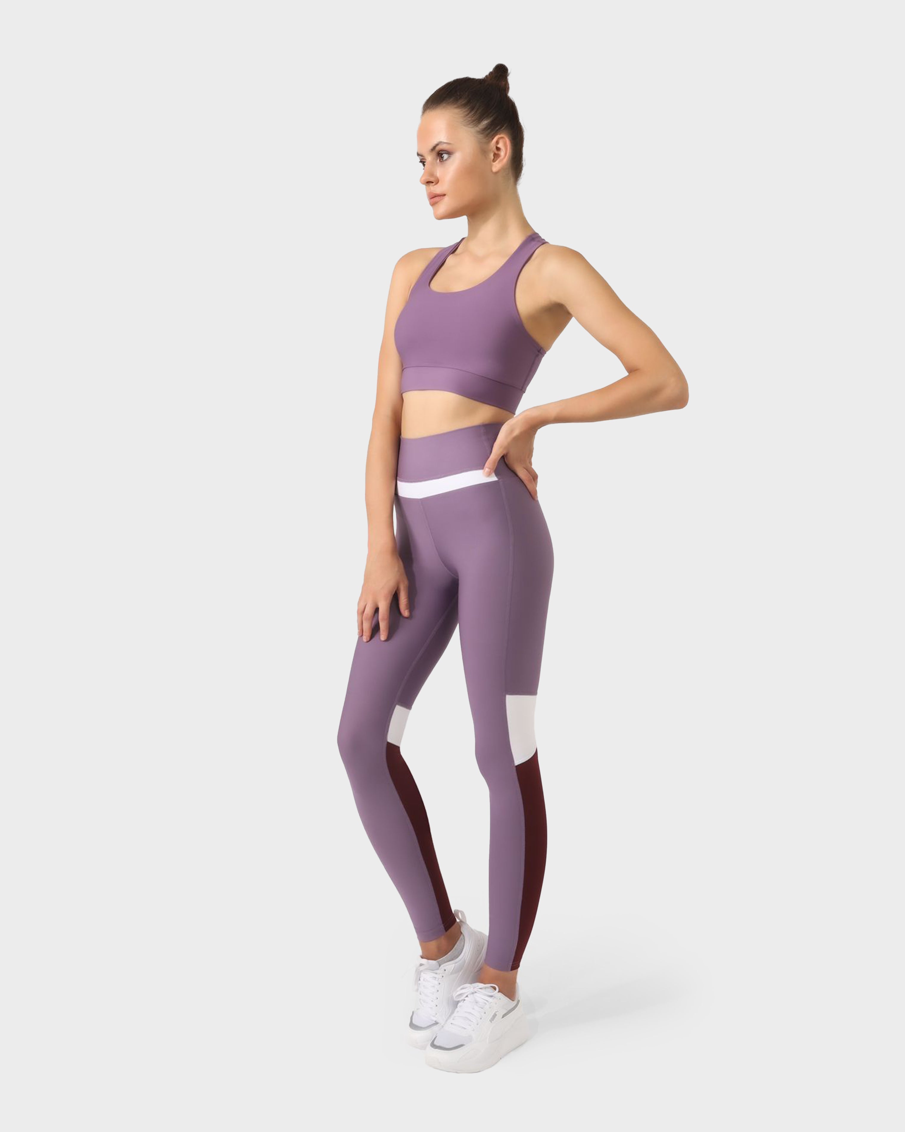 CROSS STRAP SPORTS BRA LILAC