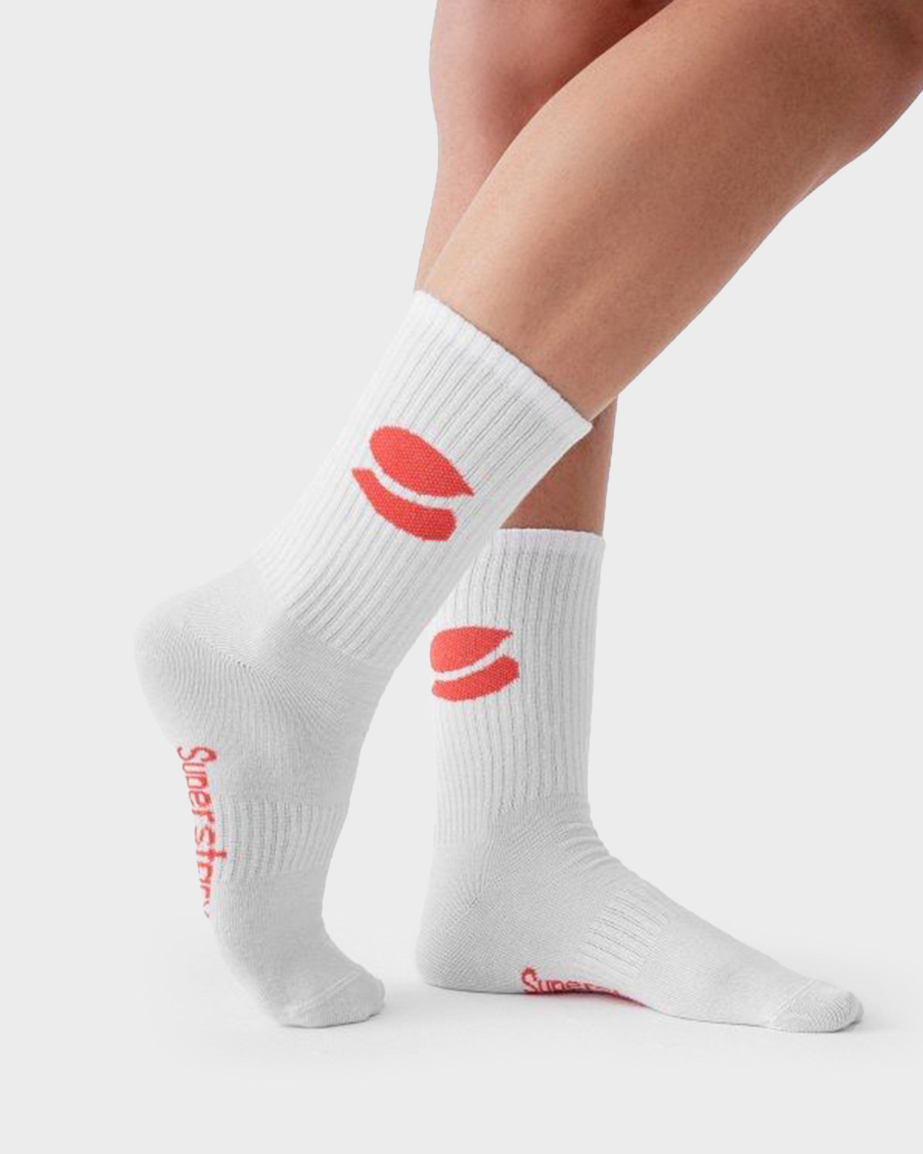 WOMEN SOCKET COTTON SOCKS VERMILION