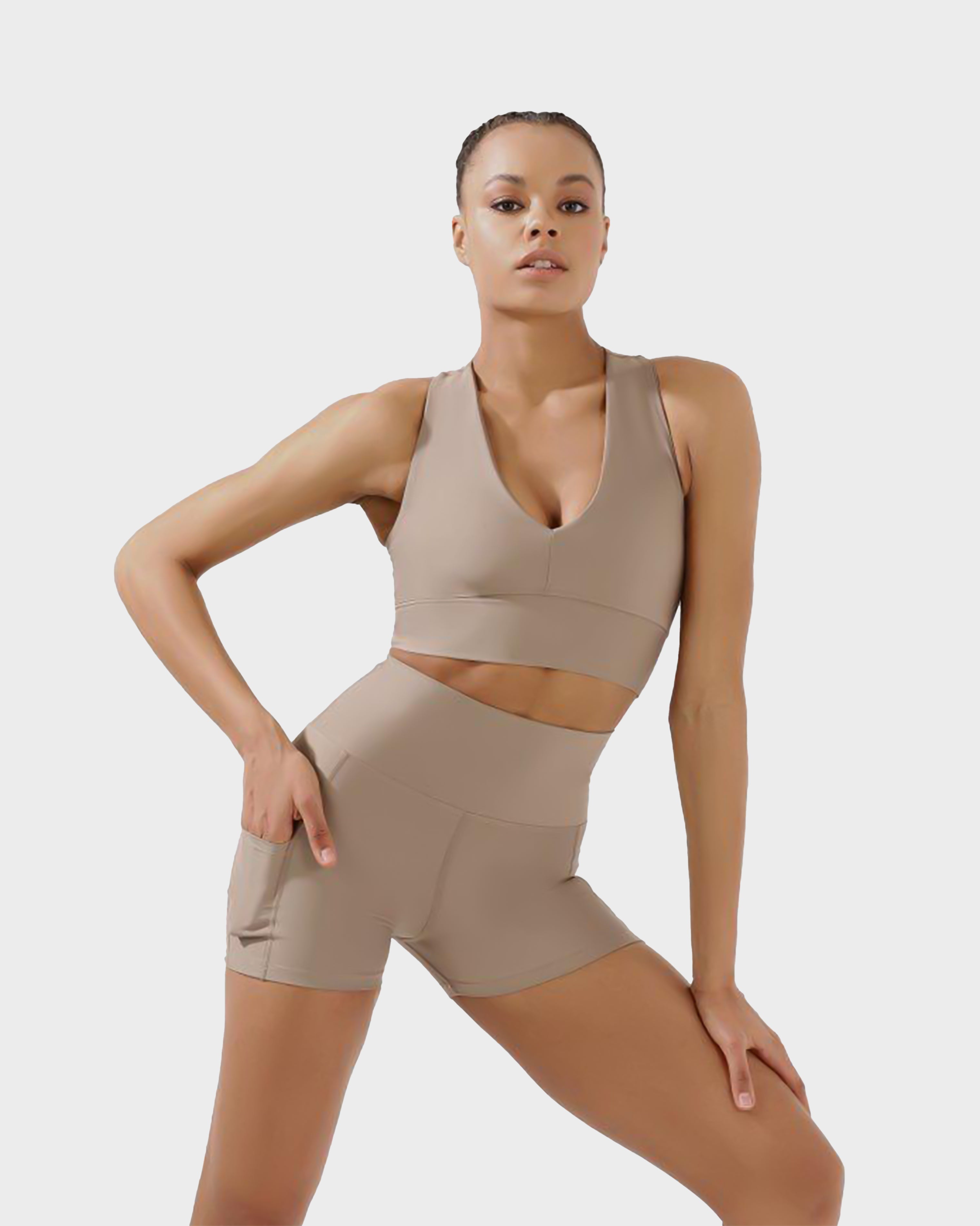 NICHOLE SPORTS BRA STONE