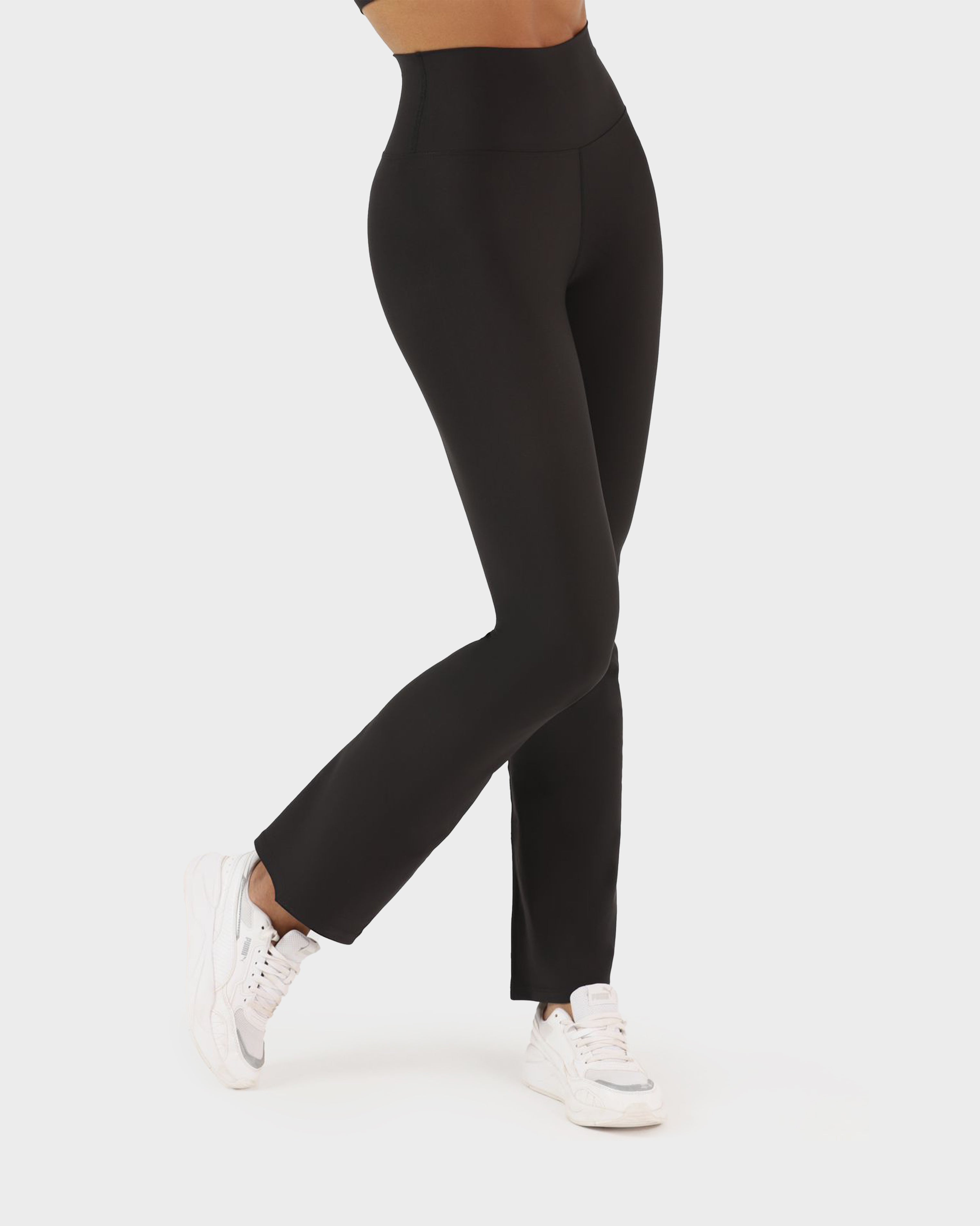 NICHOLE FLARE SPORTS TIGHTS PANTS BLACK