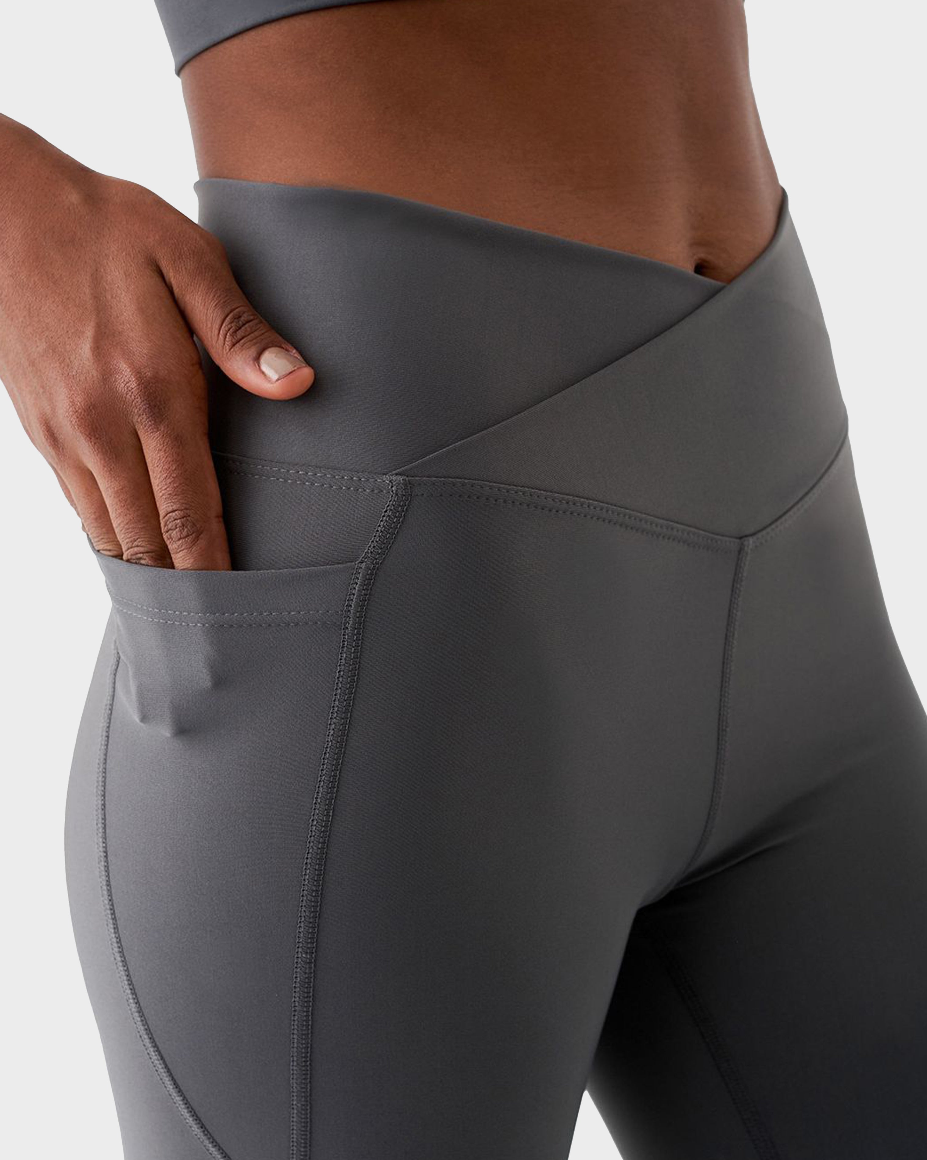 ADELE V BELT SPORTS LEGGINGS D.GREY