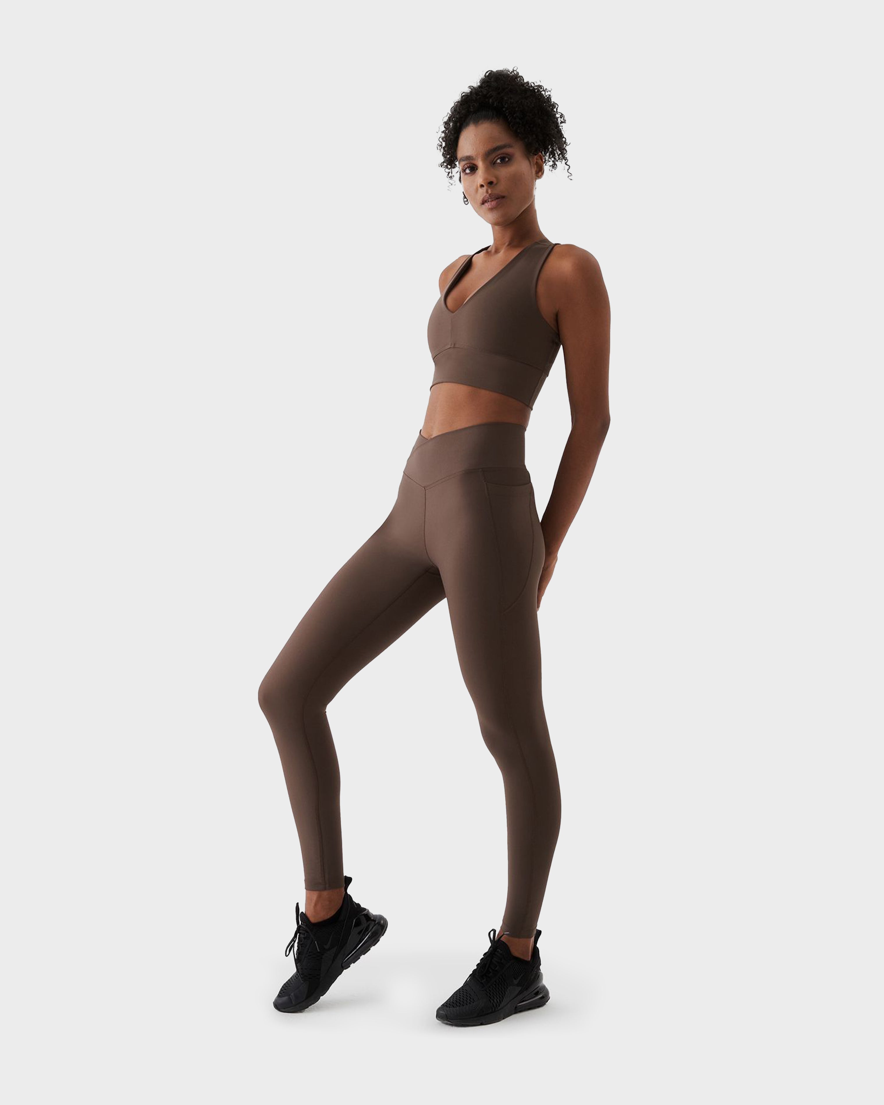 ADELE V BELT SPORTS LEGGINGS B.BROWN