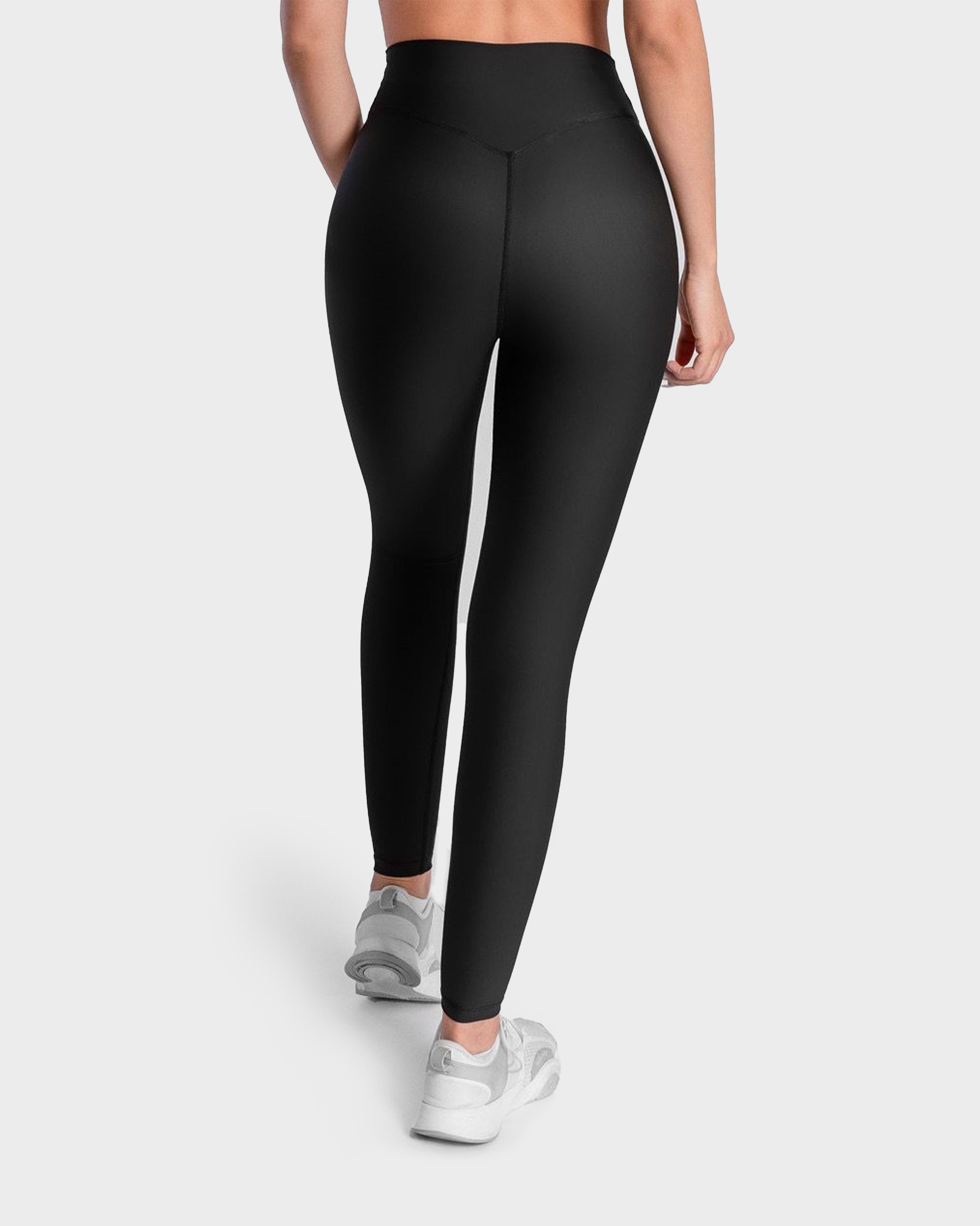 V BELT DETAIL SPORTS LEGGING BLACK
