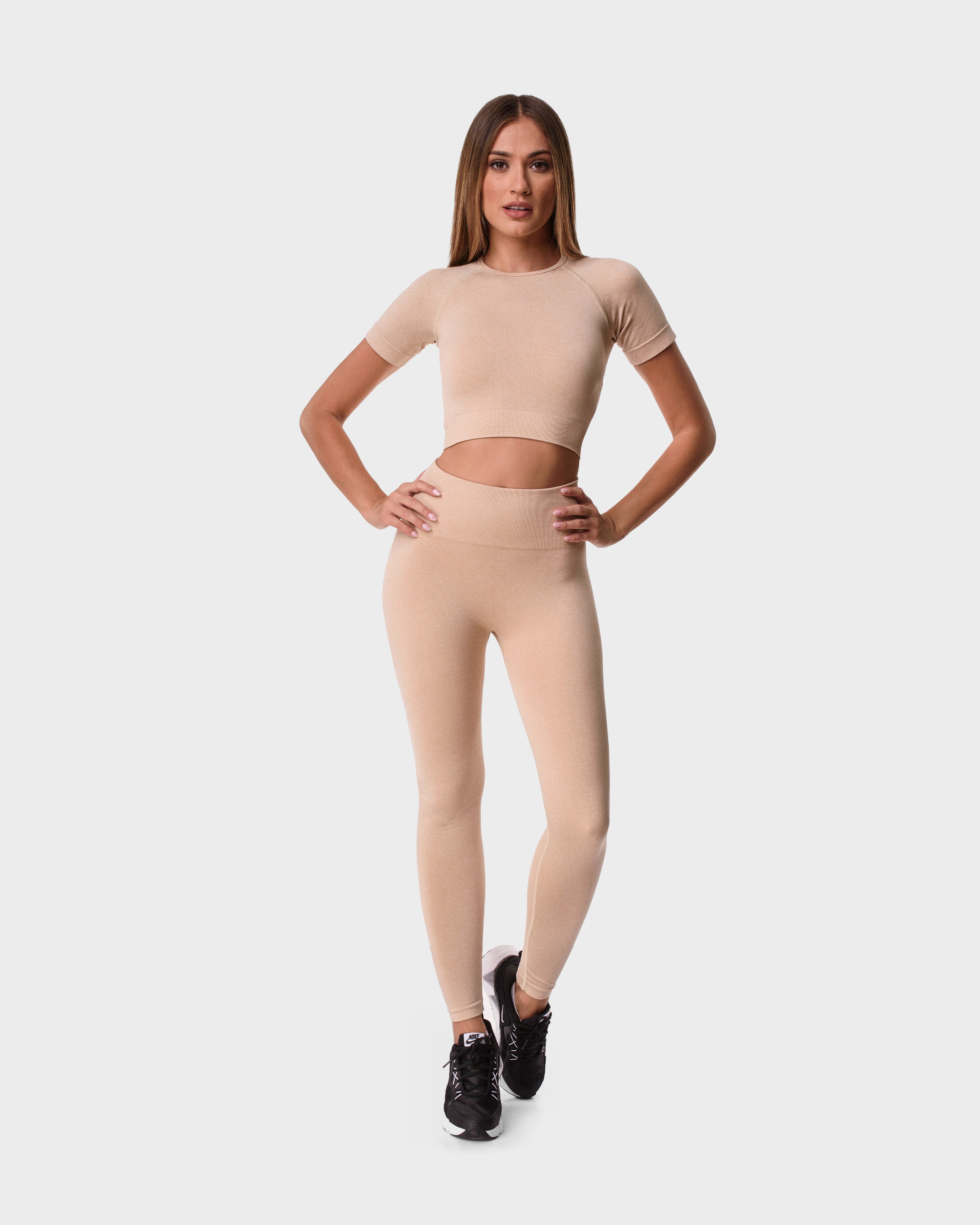 SEAMLESS SHORT SLEEVE SPORTS CROP TOP VIZON