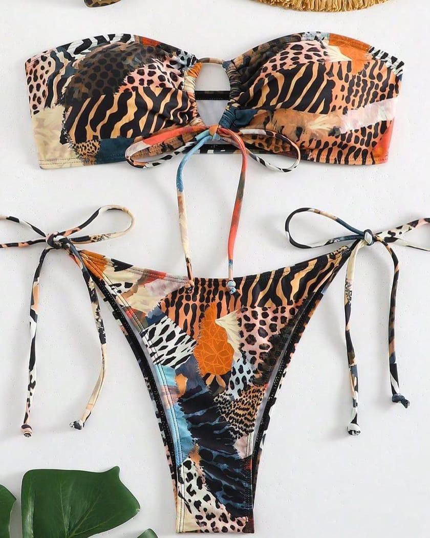TIGER BANDEAU BIKINI