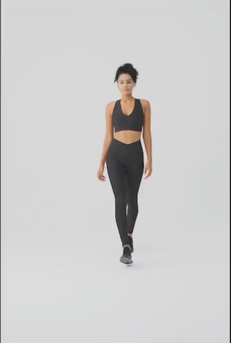 ADELE V BELT SPORTS LEGGINGS BLACK