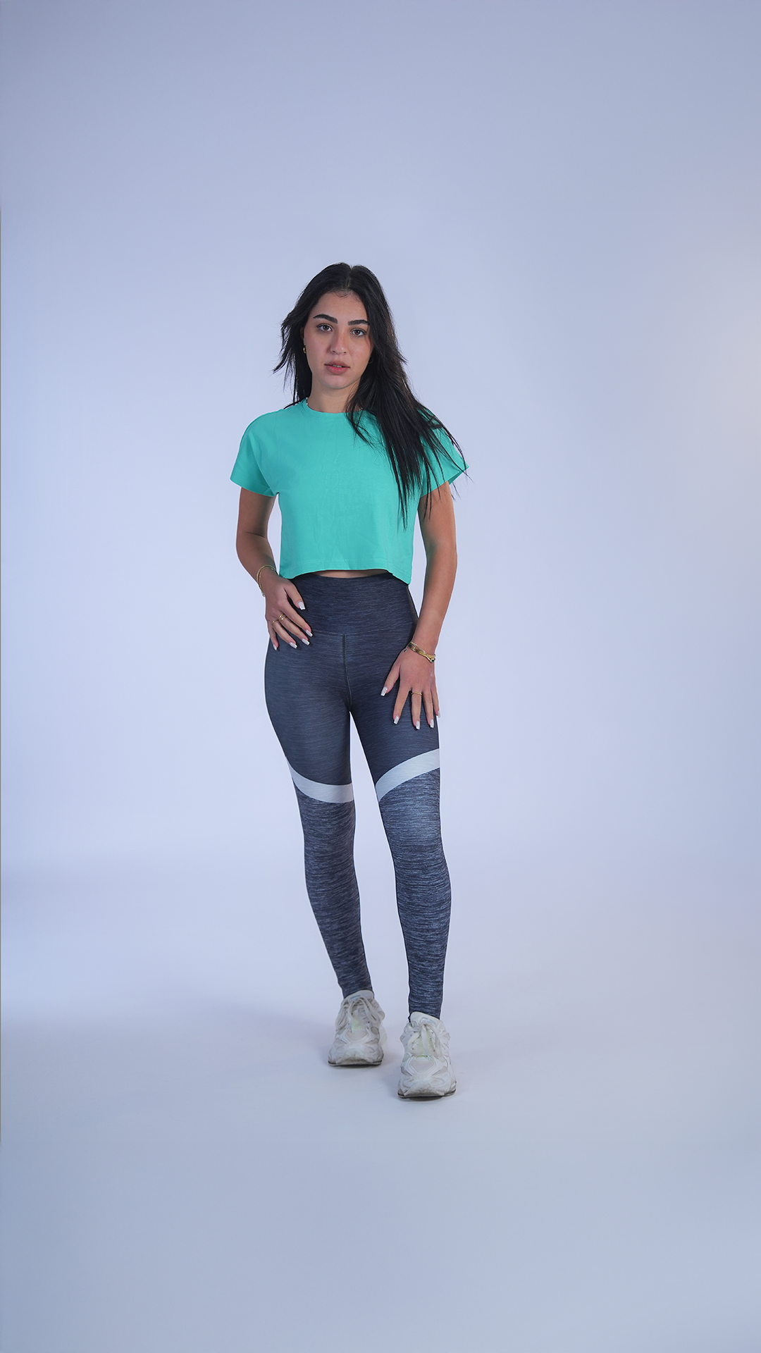 LILY WOMEN’S OVERSIZE CROP T-SHIRT BLUE